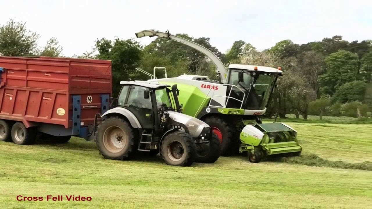 Cumbrian Silage '19 - Claas 870 with Hurlimann 150.