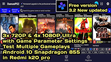 Damon ps2 Android Free version 3.2 Test Multiple Gameplays with 3x 720p & 4x 1080p ultra Resolution