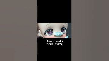 How to make Cabochon doll eyes #doll #bjd #bjdmakeup #dollmakeup #ドール #ddh #人形 #カスタムヘッド #dolleyes