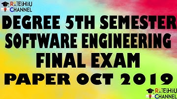 #5THSEMESTER Degree 5th Semester Software Engineering Final Exam Paper Oct 2019