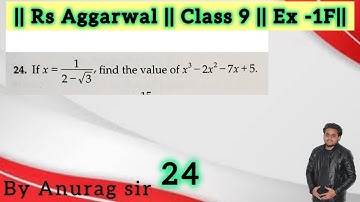 If x = 1/(2 - sqrt(3)) find the value of x ^ 3 - 2x ^ 2 - 7x + 5 