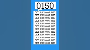 Fast eyes? Find the odd 0150 in 5 seconds #eymath #iqtest #shorts
