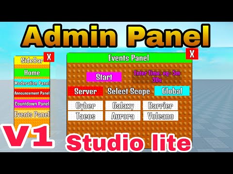 Admin Panel studio lite || Studio lite #roblox #studiolite 