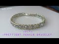 Easiest &amp; Prettiest Tennis Bracelet with Cuboid Crystals/Jewelry making Tutorial Diy