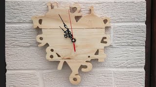 Cute Heart clock, scrollsaw and cricut maker 3 project screenshot 2
