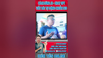 ChatGPT Tự Viết Bài SEO Kiếm Tiền Online #Short