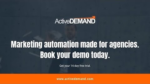 Affordable Marketing Automation for Agencies - ActiveDEMAND Marketing Automation Platform