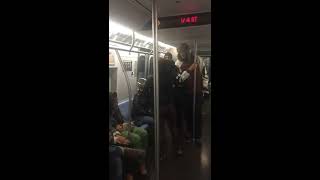 NYC Subway Attitude adjustment NY Style..Bitch Slap 101