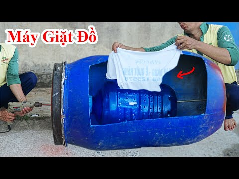 Cách Chế Máy Giặt Đồ Bằng Thùng Phi Nhựa Siêu Rẻ Tiền / Hướng Dẫn Cách Giặt Đồ Nhanh washing machine