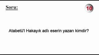 Atabetü'l Hakayık adlı eserin yazarı kimdir?