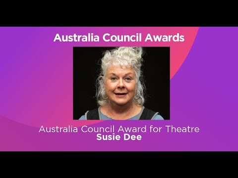 Congratulations to Susie Dee, recipient of the 2022 Australia Council Award for Theatre!

Susie Dee has worked extensively in the theatre as a performer, devisor and director in Australia and overseas for the past thirty years.

She has been the Artistic Director of three theatre companies: Melbourne Workers Theatre (MWT), Union House Theatre (UHT) and Institute of Complex Entertainment (ICE), whose projects went on to win various awards and received many accolades for their ground-breaking site-specific work.

Learn more about Susie: https://australiacouncil.gov.au/news/biographies/susie-dee/

Learn more about the Awards: https://australiacouncil.gov.au/advocacy-and-research/events/australia-council-awards/