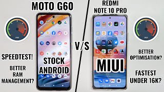 Moto G60 vs Redmi Note 10 Pro/Max Speedtest Comparison! MIUI vs Stock Android | SD 732G