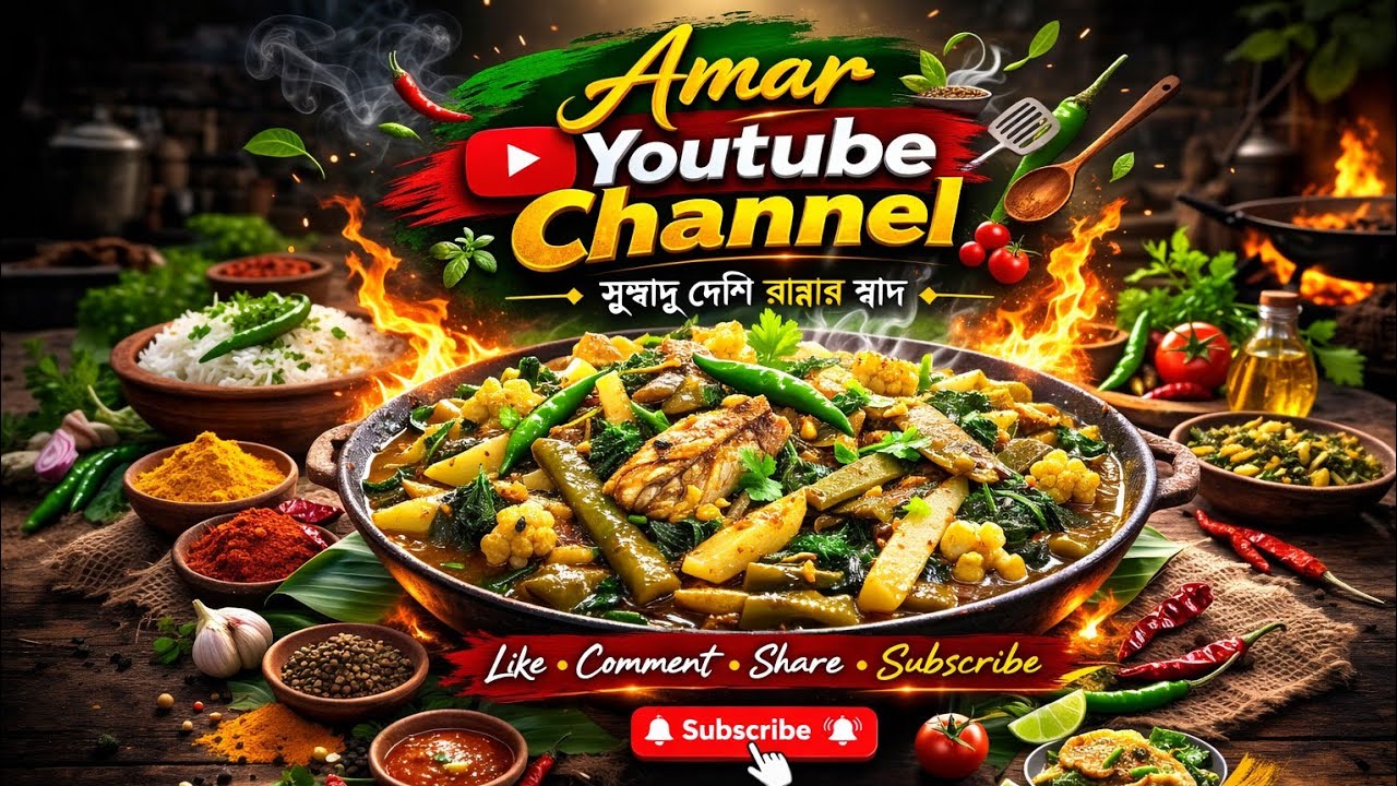 কুমড়া পাতা, সিম, বেগুন আর মাছ দিয়ে চমৎকার চচ্চড়ি | Easy Home Cooking