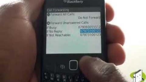 How to setup call diverts on your BlackBerry Curve 8520 | The Human Manual