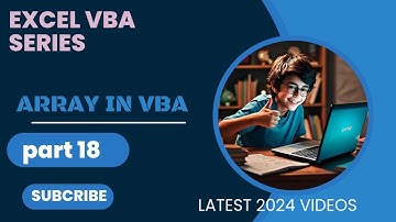 Mastering VBA Part 18 | Array | In VBA | In hindi