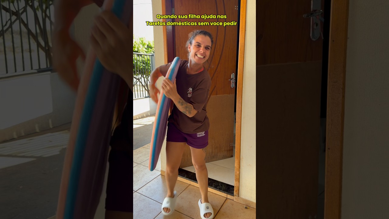 Quando sua filha ajuda nos afazeres doméstico sem pedir 🤭🙈 #humor
