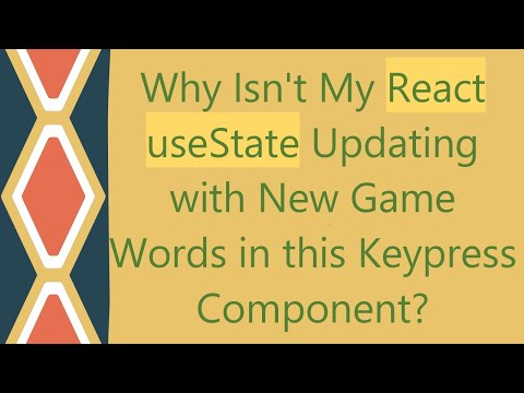 Why Isn't My React useState Updating with New Game Words in this Keypress Component?