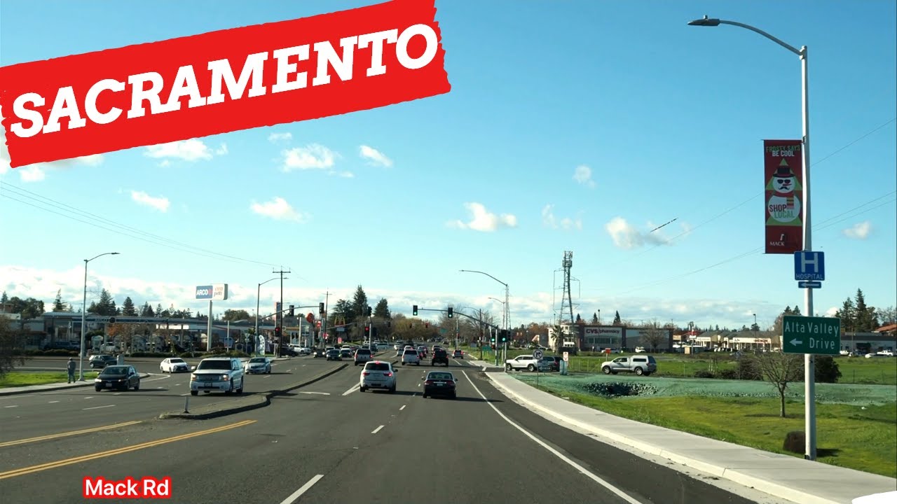 SACRAMENTO CALIFORNIA ( Mack Rd, Franklin Blvd, Florin Rd ) Driving