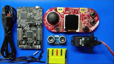 ULTRASONIC SENSOR (HC-SR04) + SERVO MOTOR + MSP432 LAUNCHPAD + BOOSTXL-EDUMKII