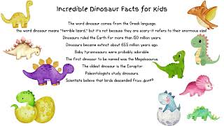 Dinosaur Facts for Kids | Dinosaurs | Learn cool facts about the Age of Reptiles| With Eduprak