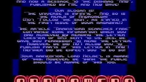 AMIGA-Demo "Andromeda: Some Motions Joined / Small Intro / Motion Joined"