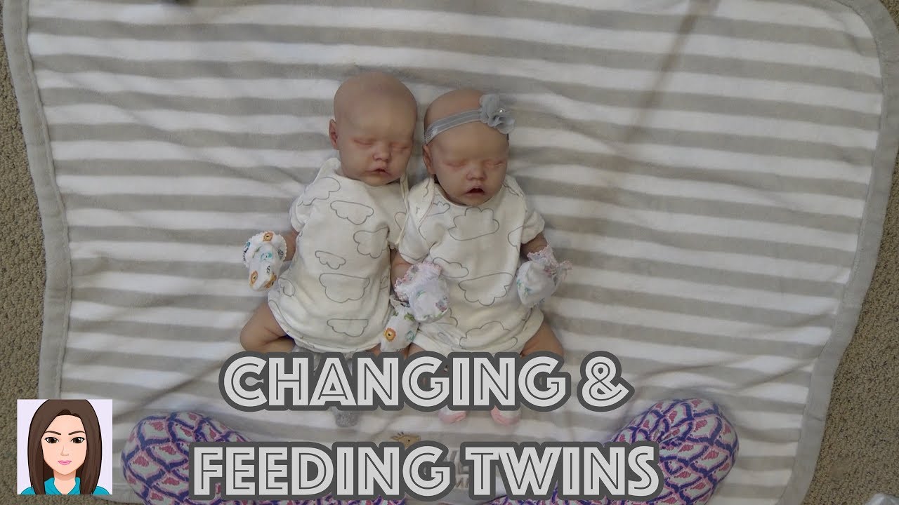 Changing \u0026 Feeding Reborn Baby Twins 