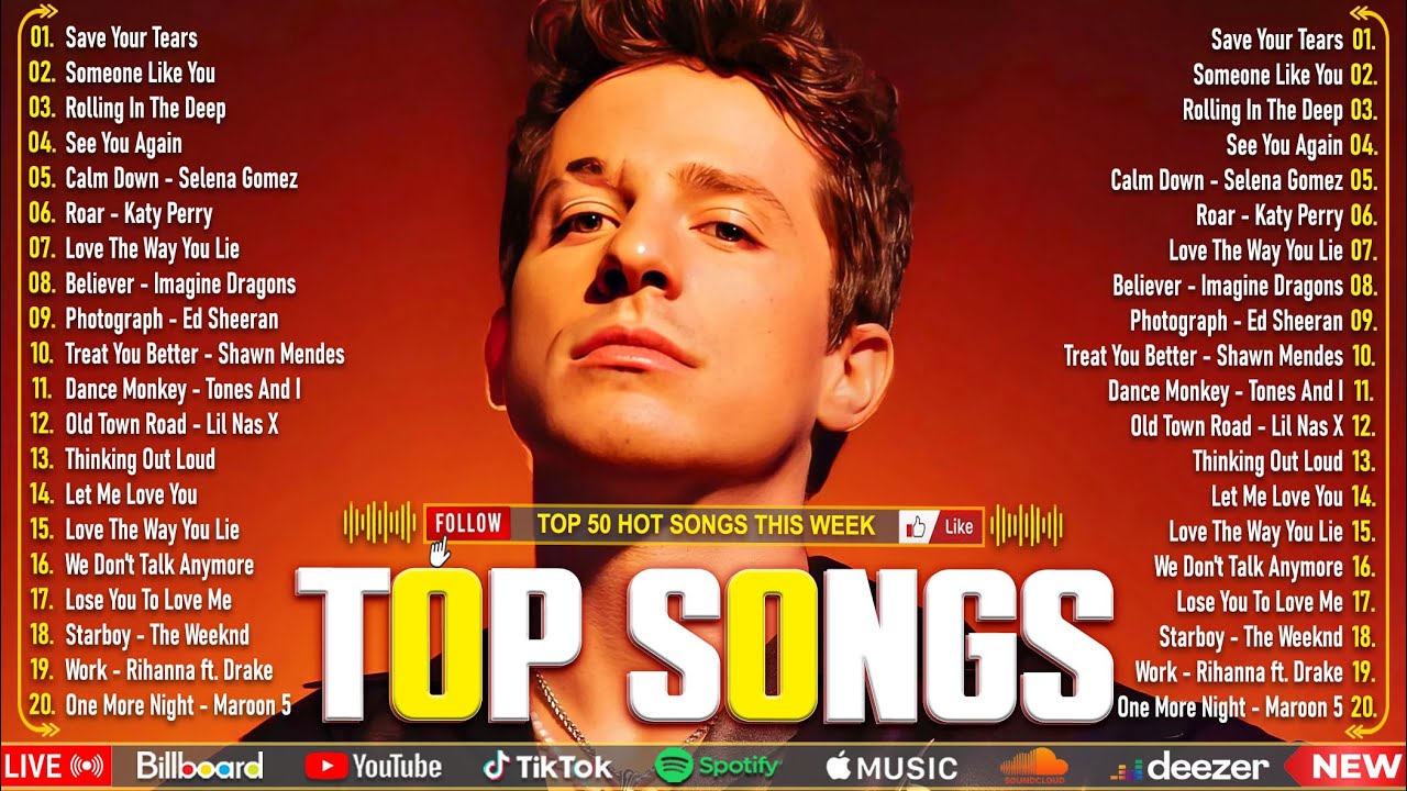 Bruno Mars, Adele, Ed Sheeran, Dua Lipa, Maroon 5, Rihanna, The Weeknd π΄ Billboard Top 50 This Week Bruno Mars, Adele, Ed Sheeran, Dua Lipa, Maroon 5, Rihanna, The Weeknd π΄ Billboard Top 50 This Week
