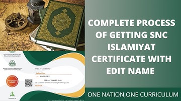 Complete Process of getting SNC Islamiyat Course Certificate with Correct Name | Edit Profile |