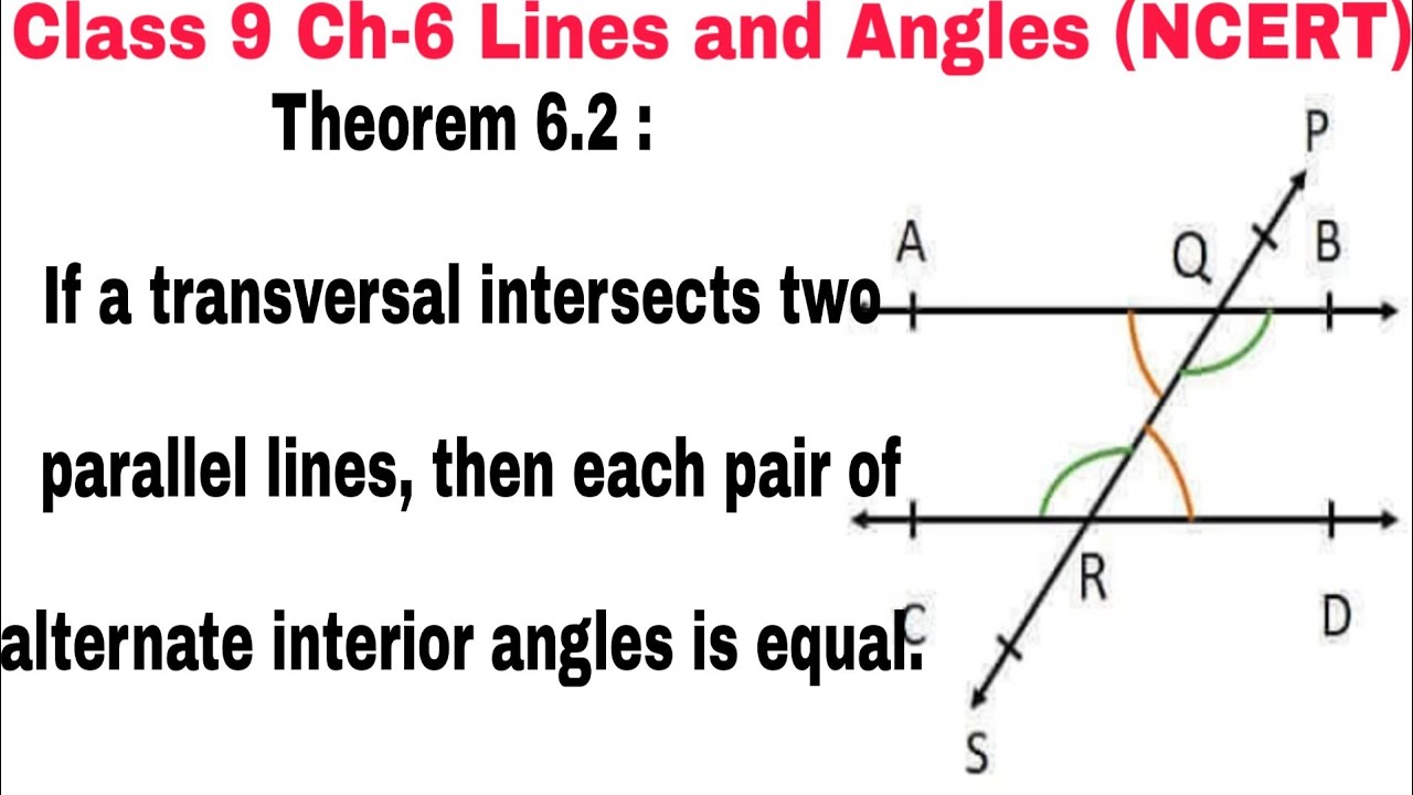 Ch 6 Theorem 6.2 class 9 Lines and Angles NCERT Ch 6 Theorem 6.2 class 9 Lines and Angles NCERT