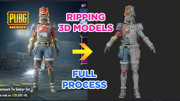 how to extract 3D pubgm | clockwork bundle | blender | free download 3D file | game model ripping