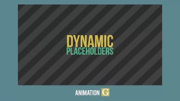 Dynamic Placeholders | After Effects Project Files - Videohive template