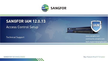 Sangfor IAM QSV - Access Control Setup (12.0.13)