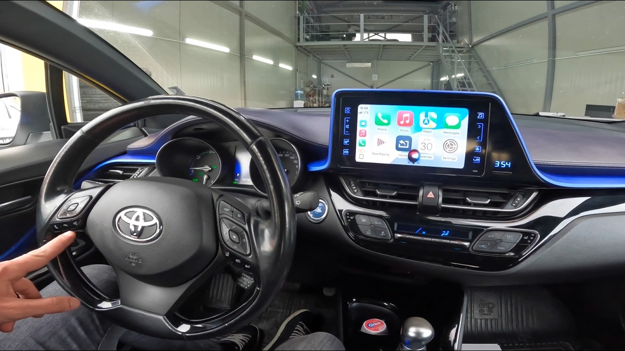 How To Use Apple Carplay/Android Auto Toyota C-HR - YouTube