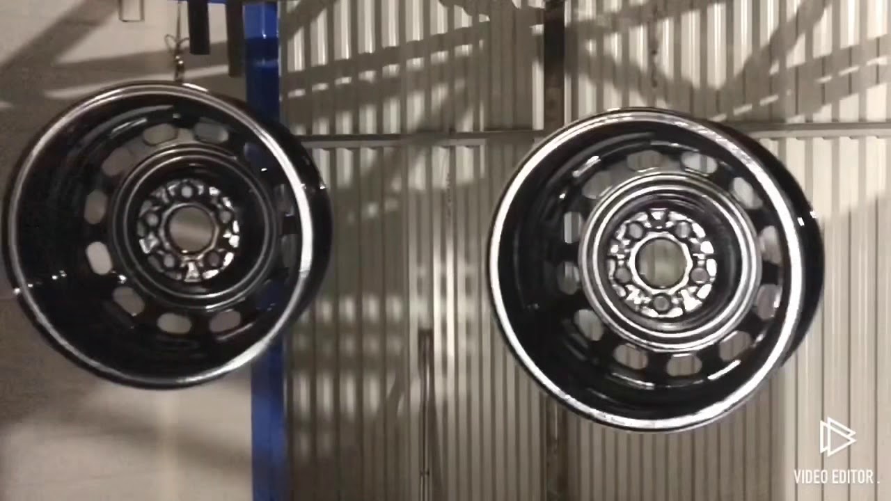 Порошковая покраска стальных дисков! - YouTube