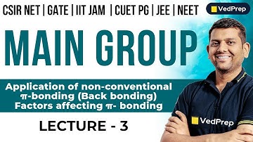 Main Group IIT JAM | Main Group Elements Chemistry CSIR NET | Lec-3 | New Syllabus|GATE|Chem Academy