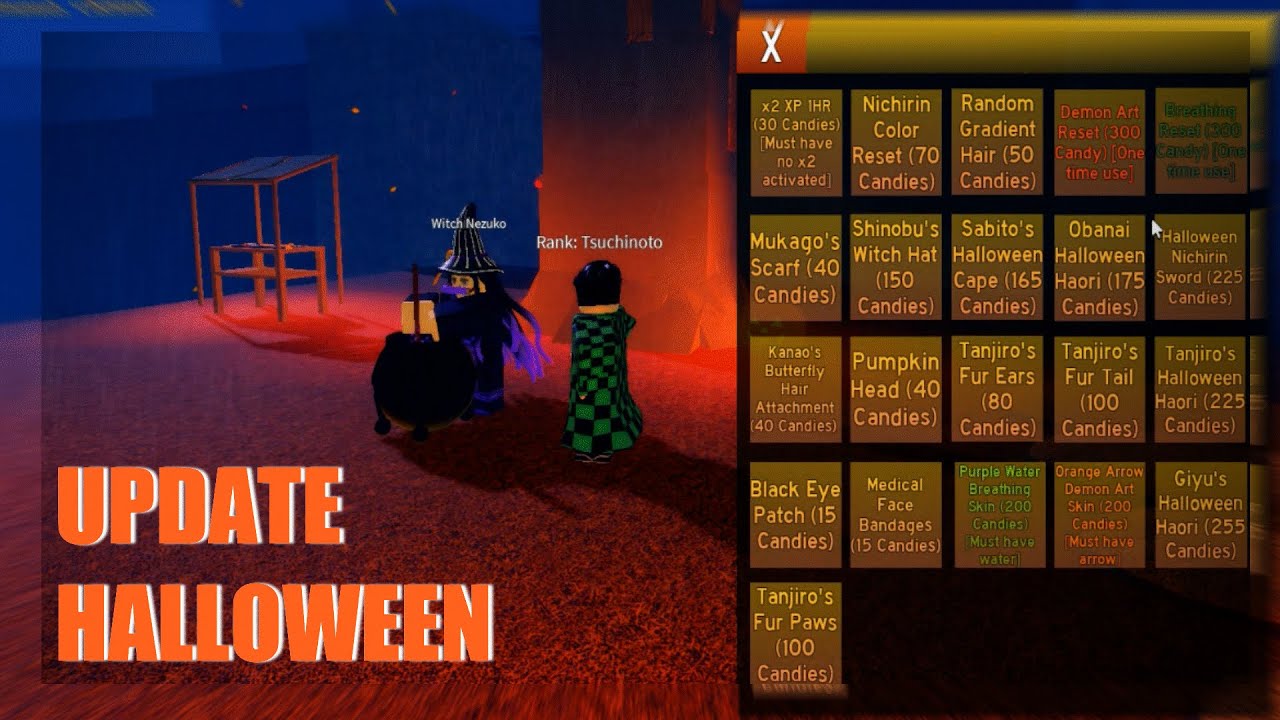 CODES] All Halloween Accessory Showcase + Fastest Method to get Accessories, Demon Slayer RPG 2