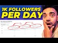 How to get 1000 followers per day with reels with proof