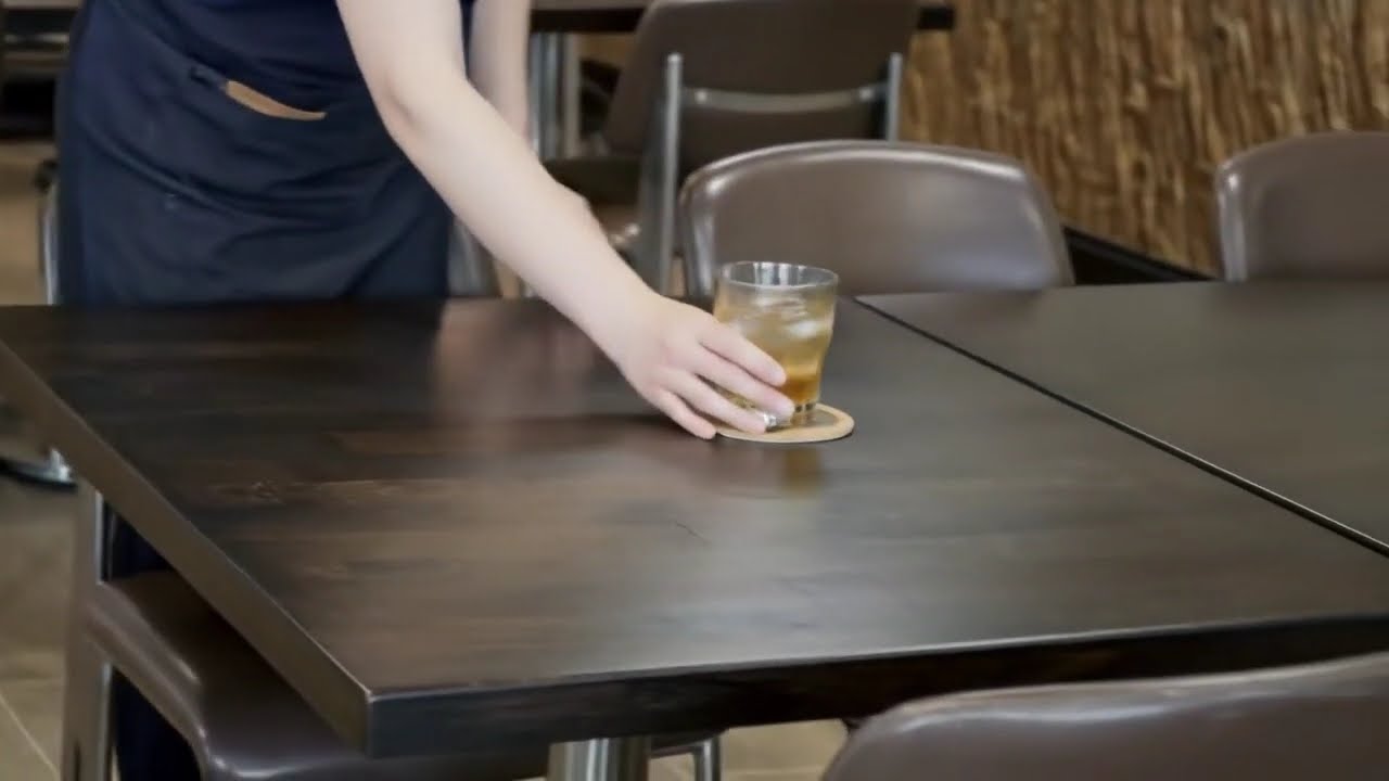 Pre Finished Solid Butcher Block Beech Wood Restaurant Table Tops Walnut Finish TableBaseDepot.com