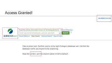 Palomar College Library Off-Campus Database Search Tutorial