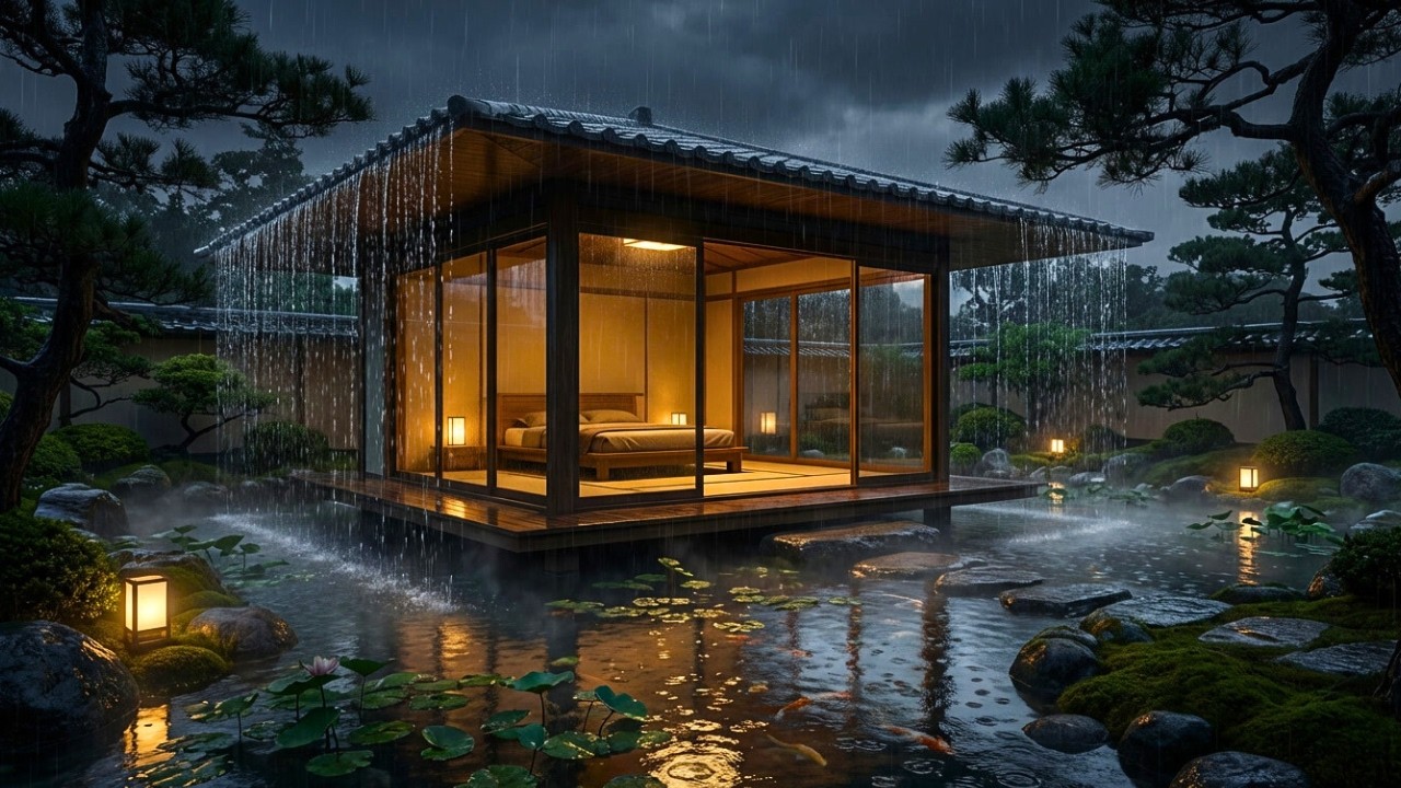 Cozy Rainy Night Cabin 🌲 Relaxing Nature ASMR for Deep Sleep, Anxiety ...
