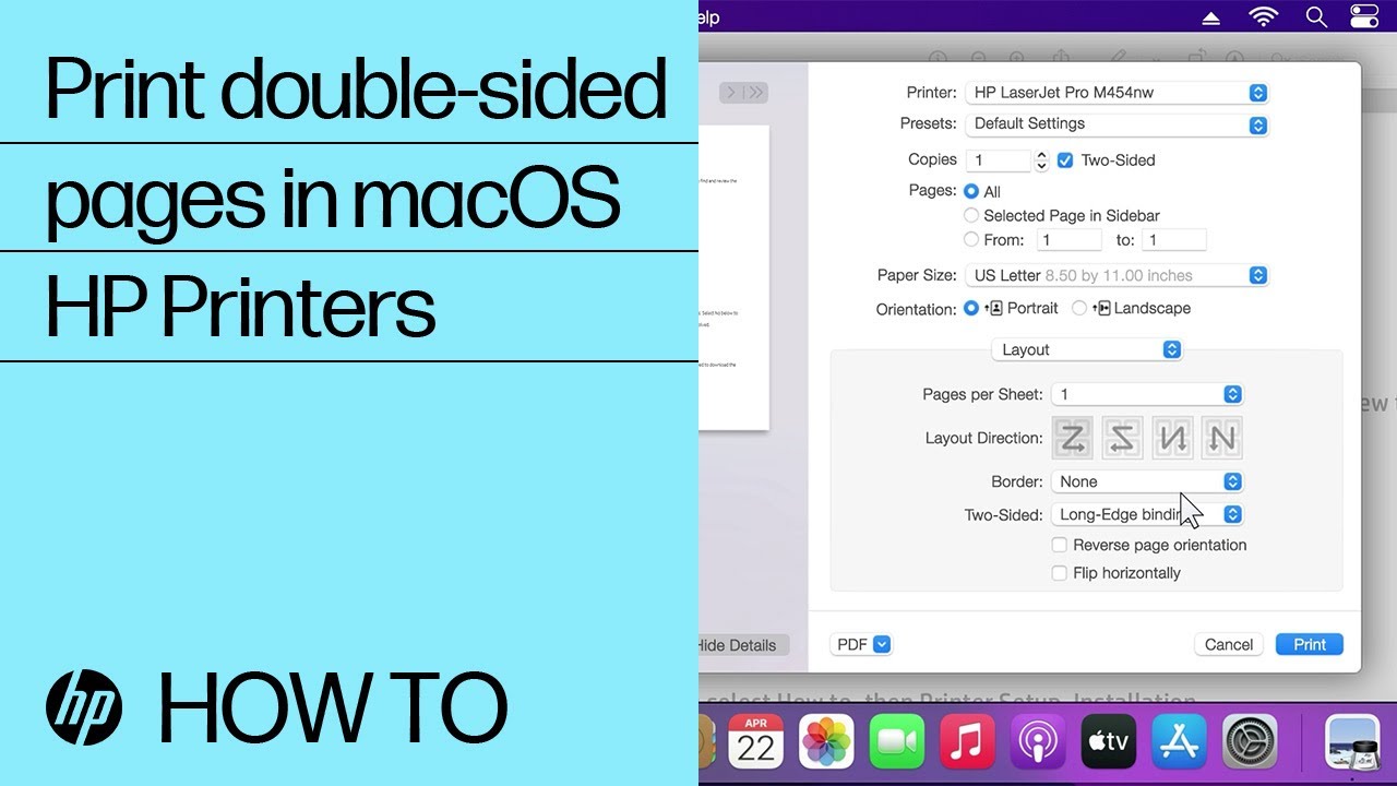 How do I print double-sided pages in macOS