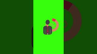 Green Screen Mobile Size Office Character Icon Animation With Percentage