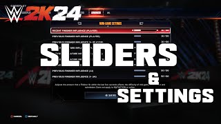 WWE 2K24 - Slider & Gameplay Settings (Mainly Player Vs AI)
