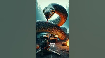 python vs human #monster #attack #snake #python #car #human #ai #shortvideo