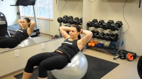 Exercise Ball Sit Ups Demo