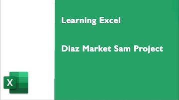 Diaz Marketing Excel Project tutorial part 1
