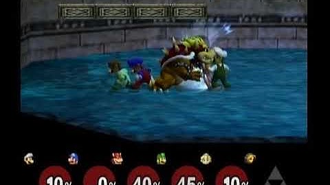 Super Smash Bros Melee Debug Menu - Super Mario Team All Controllers on 3-1 Adventure Mode