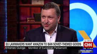 Antanas Guoga at CNN Quest Means Business on halting sales of Soviet themed goods