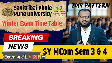 SY MCom 2019 Pattern Time Table 2025-26 I Winter Exam I Semester 3 & 4 I SPPU I #kkca #sppu #backlog