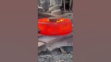 Iron post forging ring drilling process - Modern Forming Technology, Hot forging process #forgings